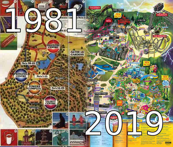 38 years of Alton Towers maps | Nostalgasm