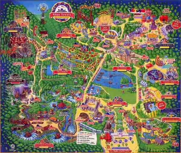 38 years of Alton Towers maps | Nostalgasm