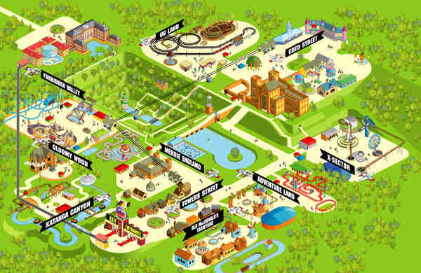 38 years of Alton Towers maps | Nostalgasm