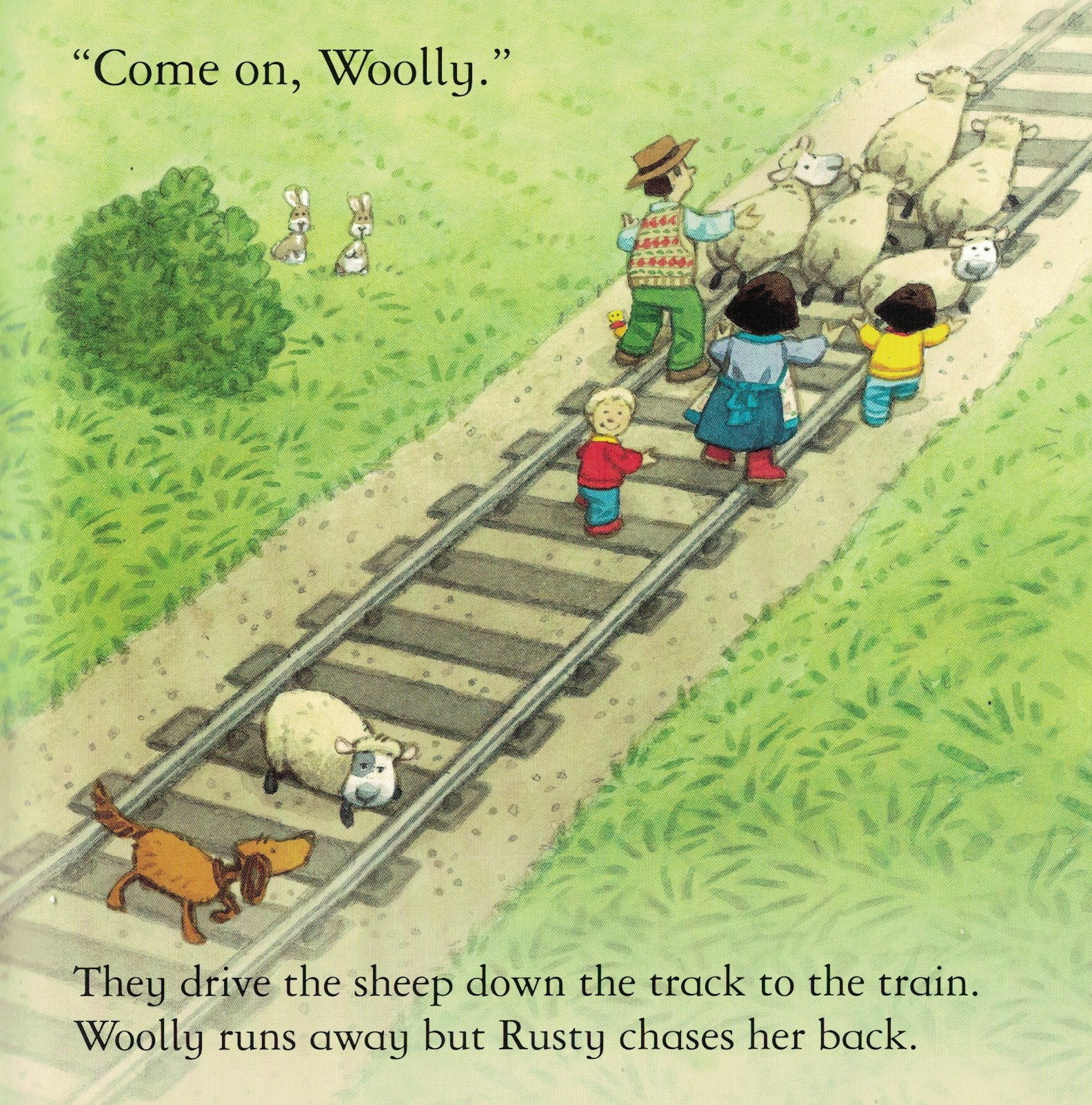 woolly stops the train come on woolly