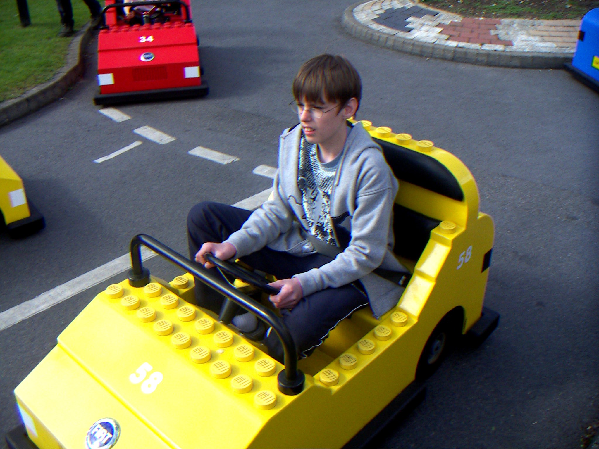 Legoland Windsor 2005 adam in car