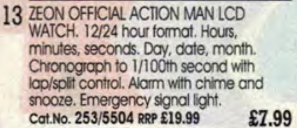 1997 Christmas watch action man desc