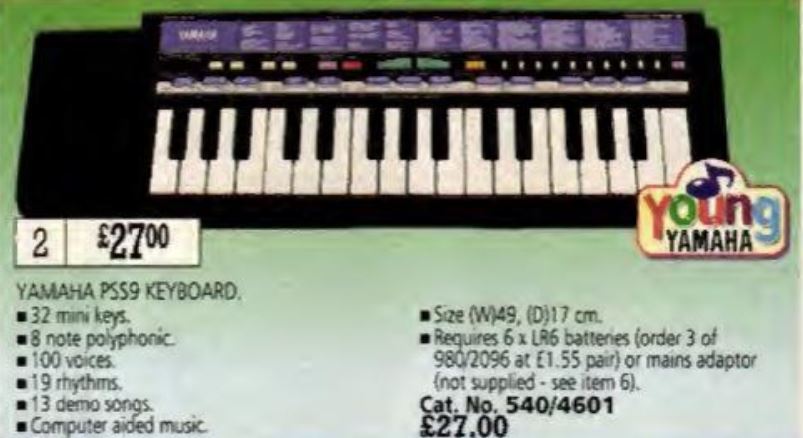 keyboard yamaha argos